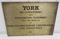 York Ice Machinery Corp steel sign