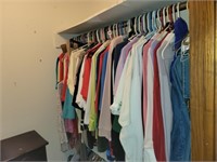 TOP 1/2 CLOSET FULL OF CLOTHES