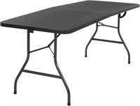 COSCO Deluxe 6 ft x 30 in Folding Table  Black