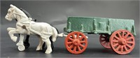 Antique Cast Iron Horse Drawn Buggy