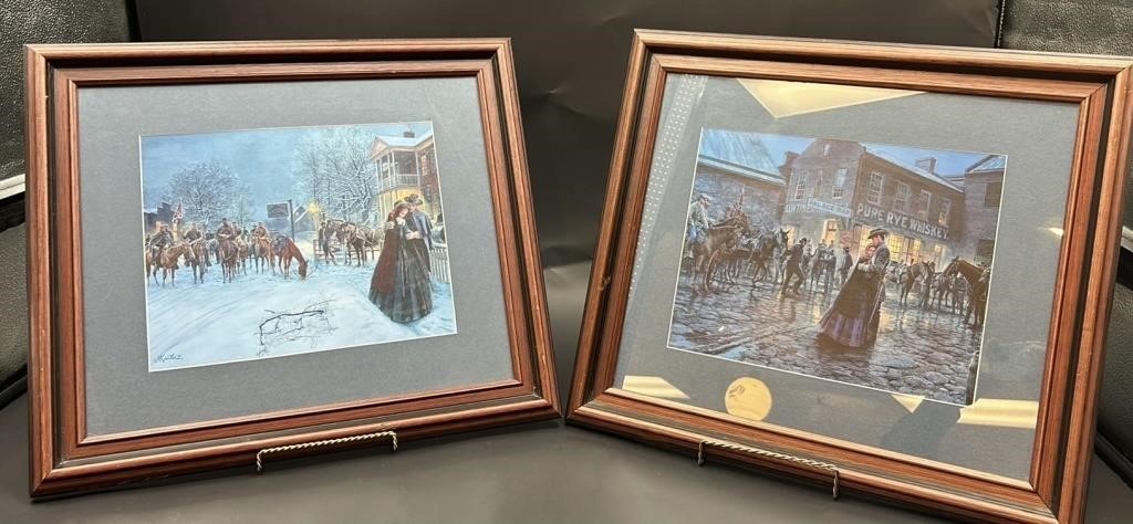 2 Mort Kuntsler Civil War Framed Prints