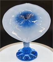 Beautiful Antique Blue Opal JIP Vase Uv Reactive