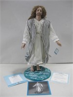 18.5" Walking On Water Jesus Statue W/COA See