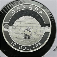 2014 Canada $10 Silver Eskimo .56 oz.