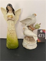 6" Doves on Tree Angel Figurine