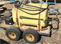 40 gallon John Deere trailer mounted sprayer