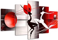 Canvas Wall Art: 5 Panels Motion & Emotions