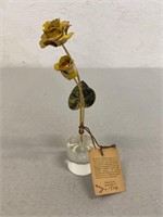 24 Karat Gold Plated Flower 5.5" Tall