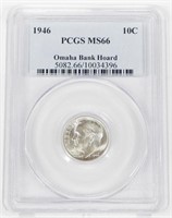 1946 ROOSEVELT DIME - PCGS MS66 - OMAHA BANK