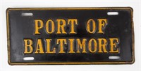 PORT OF BALTIMORE LICENSE PLATE