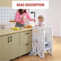 Kitchen Stool Helper Tower for Toddlers  Grey