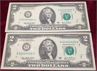 2003 Consecutive $2 Bills