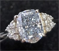 $5150 14K  1.9G Lab Rare Blue Diamond 1.6Ct Ring