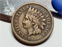 OF) 1859 full Liberty Indian head penny