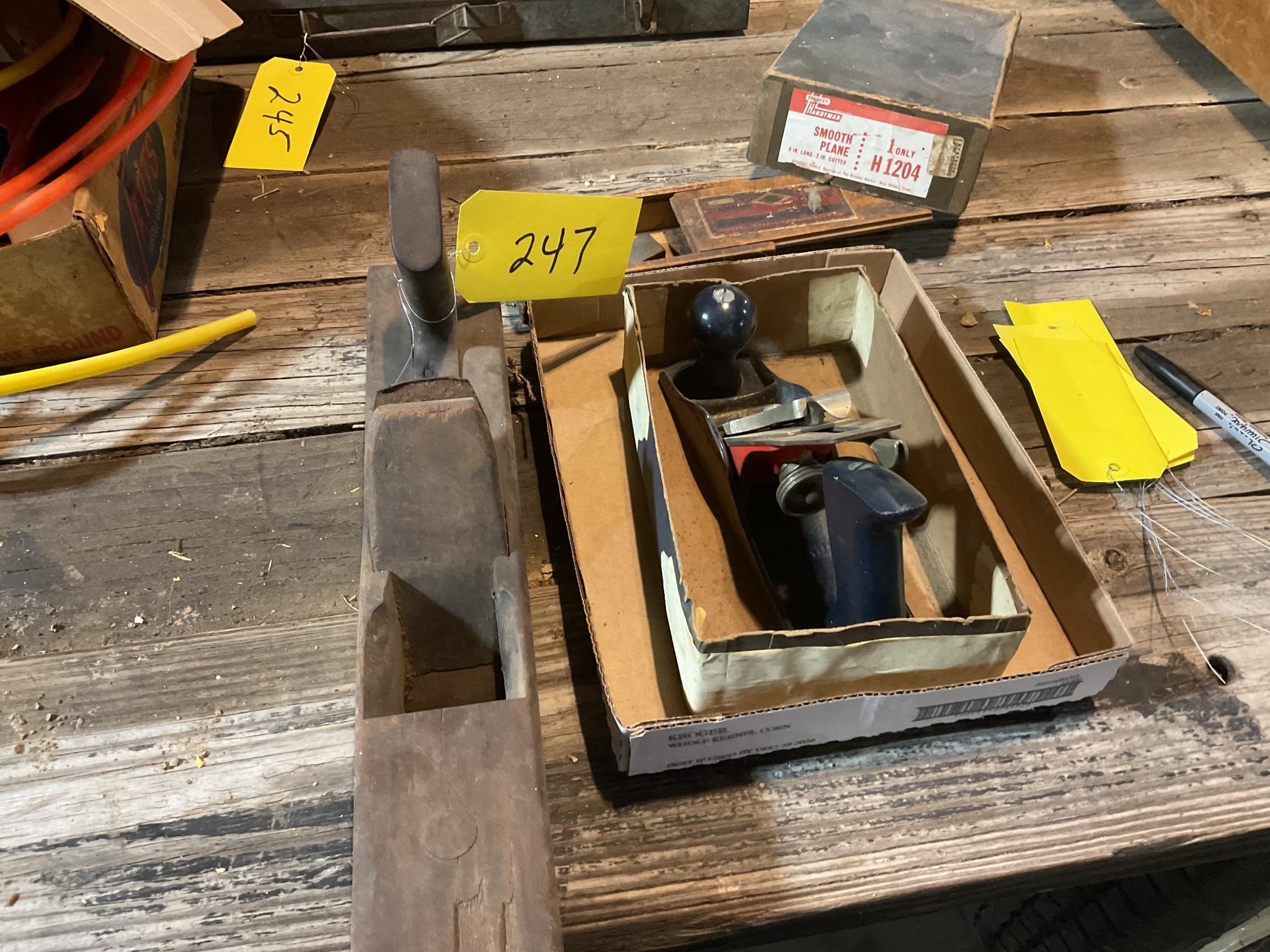 Vintage wood plane lot one with box