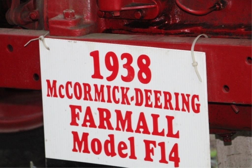 RESTORED 1938 MCCORMICK DEERING FARMALL TRACTOR