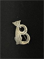 Sterling silver cat pin 9.3g