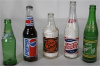 Collection of Vintage Soft Drink Bottles