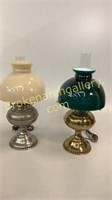 2 Rayo Converted Oil Lamps
