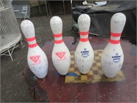 Four Regulation Bowling Pins