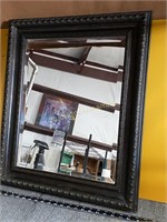 Framed Wall Mirror, approx 20" Square, Beveled