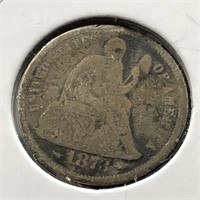 1873 SEATED DIME  G