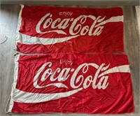 Pair of Coca-Cola Flags, Great Condition