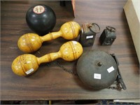 1930s bocce/lawn bowling ball, monogrammed,