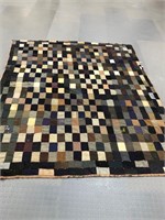 Antique Wool Patchwork Cutter Quilt 84 x 80