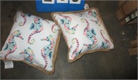 2 Sea Horse Pillows