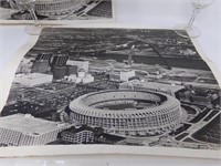 Two Old St. Louis Bush Stadium & Arch Photo Prints