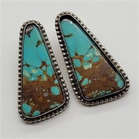 STERLING SILVER TURQUOISE EARINGS