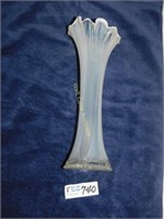 Fenton Glass White Vase Approx. 12" Tall