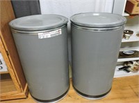 Pair Cardboard Barrels W Lids 38"x22