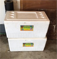 2 Heavy Duty Styrofoam Coolers