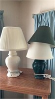 White and Green Table Lamp
