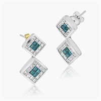 18K WHITE GOLD 1.71CT DIAMOND EARRINGS