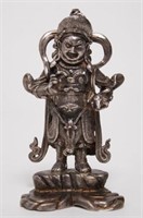 Tibetan Silver Guardian Figure of Vaishravana