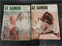 2 revues Le Samedi 1960 avec plusieurs articles