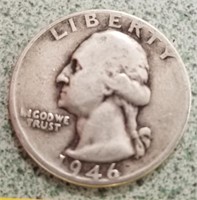 1 1946 Silver Quarter