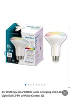 65-Watt LED Light Bulb 2-Pk w/Voice Control