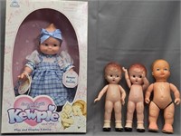 5pc. Vtg. Dolls Kewpie, Knickerbocker & L.G.T.I