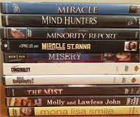 10 Lightly Used DVD's