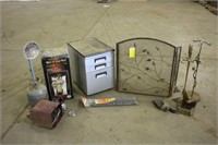 File Cabinet, Fireplace Screen, Fireplace Tools,