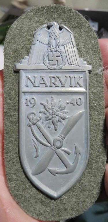 WWII Germany 1940 Narvik Shield War Award Badge