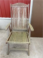 Wood reclining chair