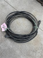 54’ long black extension cord