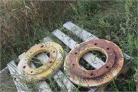 2 Ford tractor wheel weights Each rear, 113