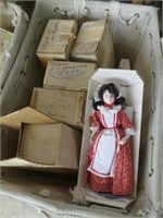 LARGE LOT - PORCELAIN DOLLS-NEW IN BOX
