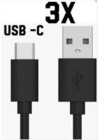 3X USB-C TO USB CHARGE CABLES -3 FOOT 

NEW in